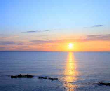 海の夕日